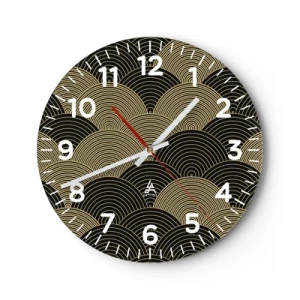 Reloj de pared - Reloj de vidrio - Multiplicación de la unidad - 30x30 cm