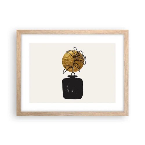 Póster en marco roble claro - Belleza en equilibrio - 40x30 cm