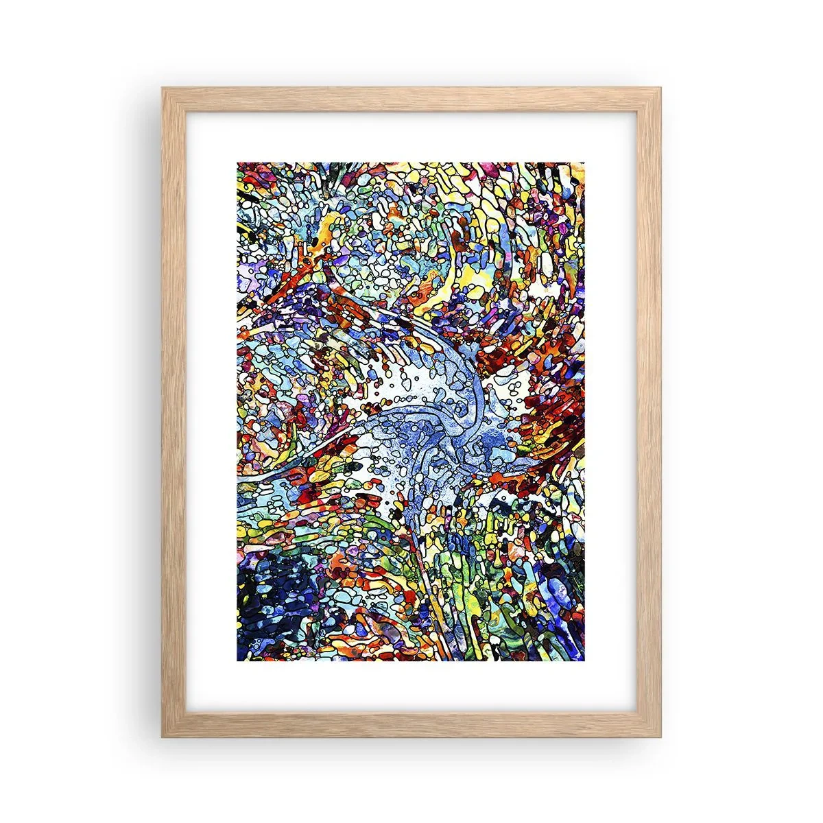 Póster en marco roble claro - Vidriera - 30x40 cm