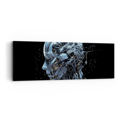 Cuadro sobre lienzo - Impresión de Imagen - La tecnología es una mujer - 90x30 cm