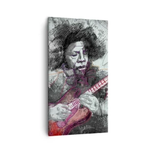 Cuadro sobre lienzo - Impresión de Imagen - Volando con la música - 45x80 cm