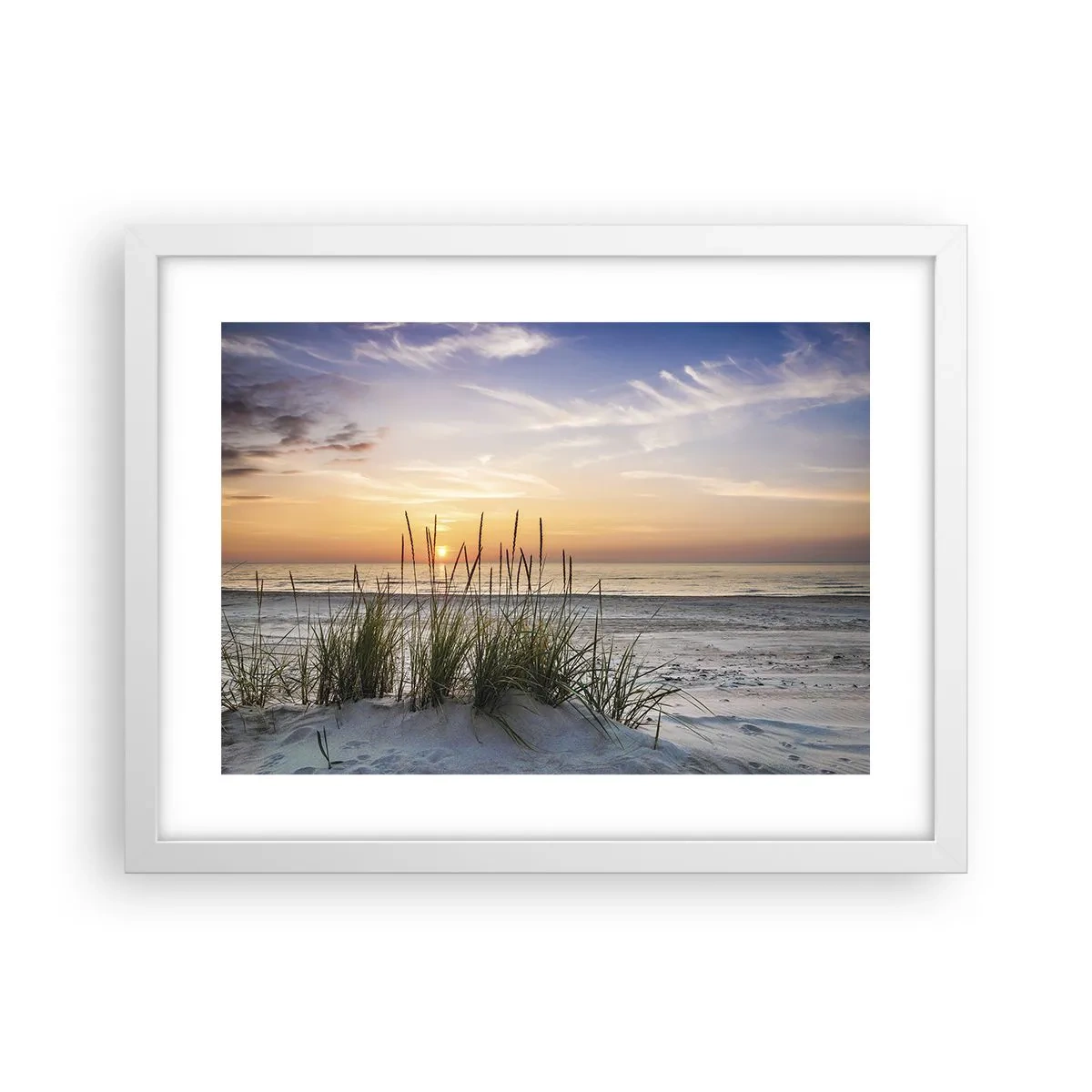 Póster en marco blanco - Mira, piensa, siente - 40x30 cm