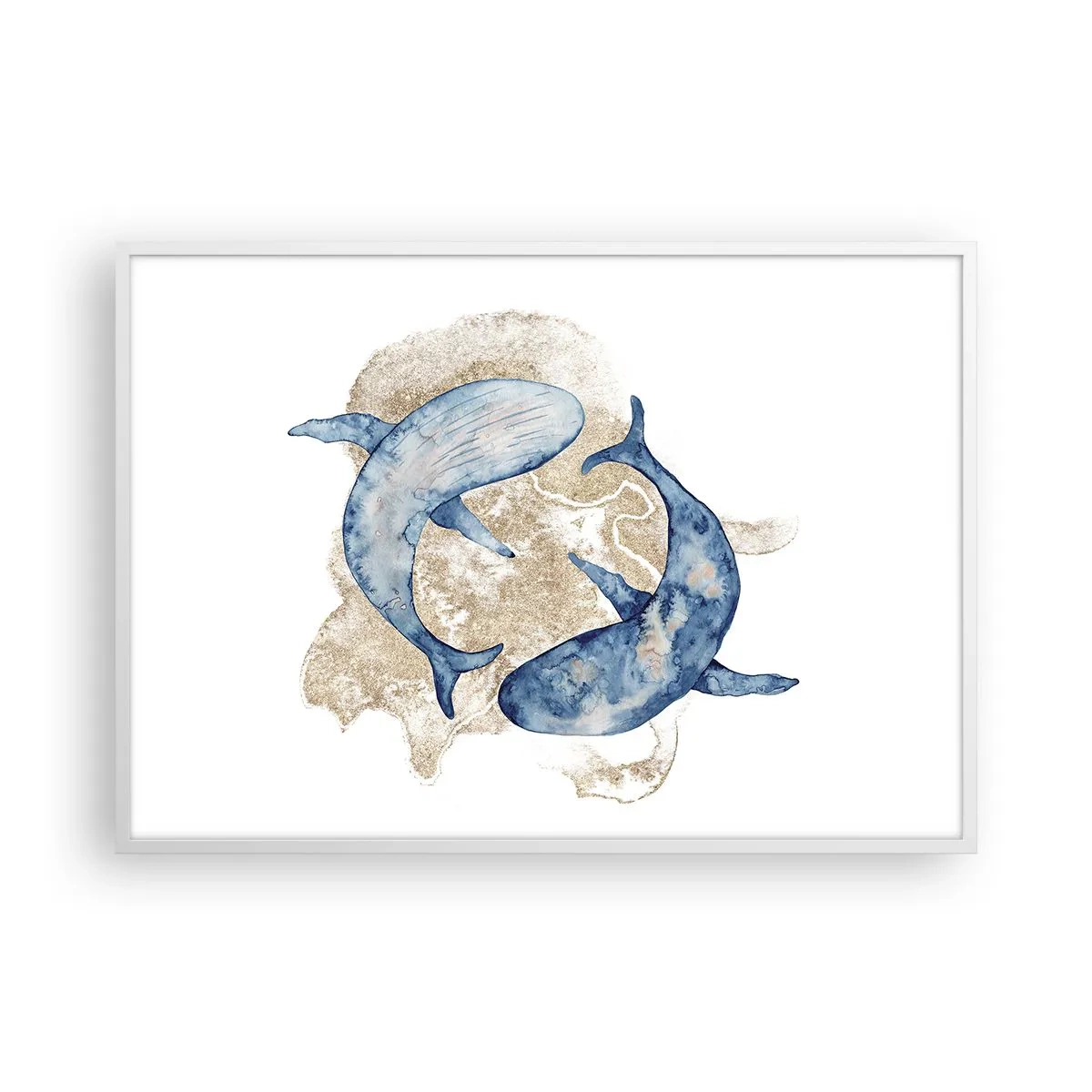 Póster en marco blanco - ¿Amistad o amor? - 100x70 cm