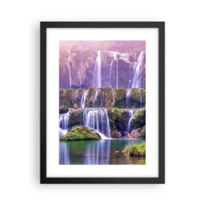 Póster en marco negro - Escalera al cielo - 30x40 cm