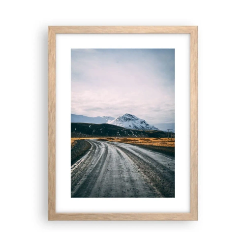 Póster en marco roble claro - En el ambiente islandés - 30x40 cm