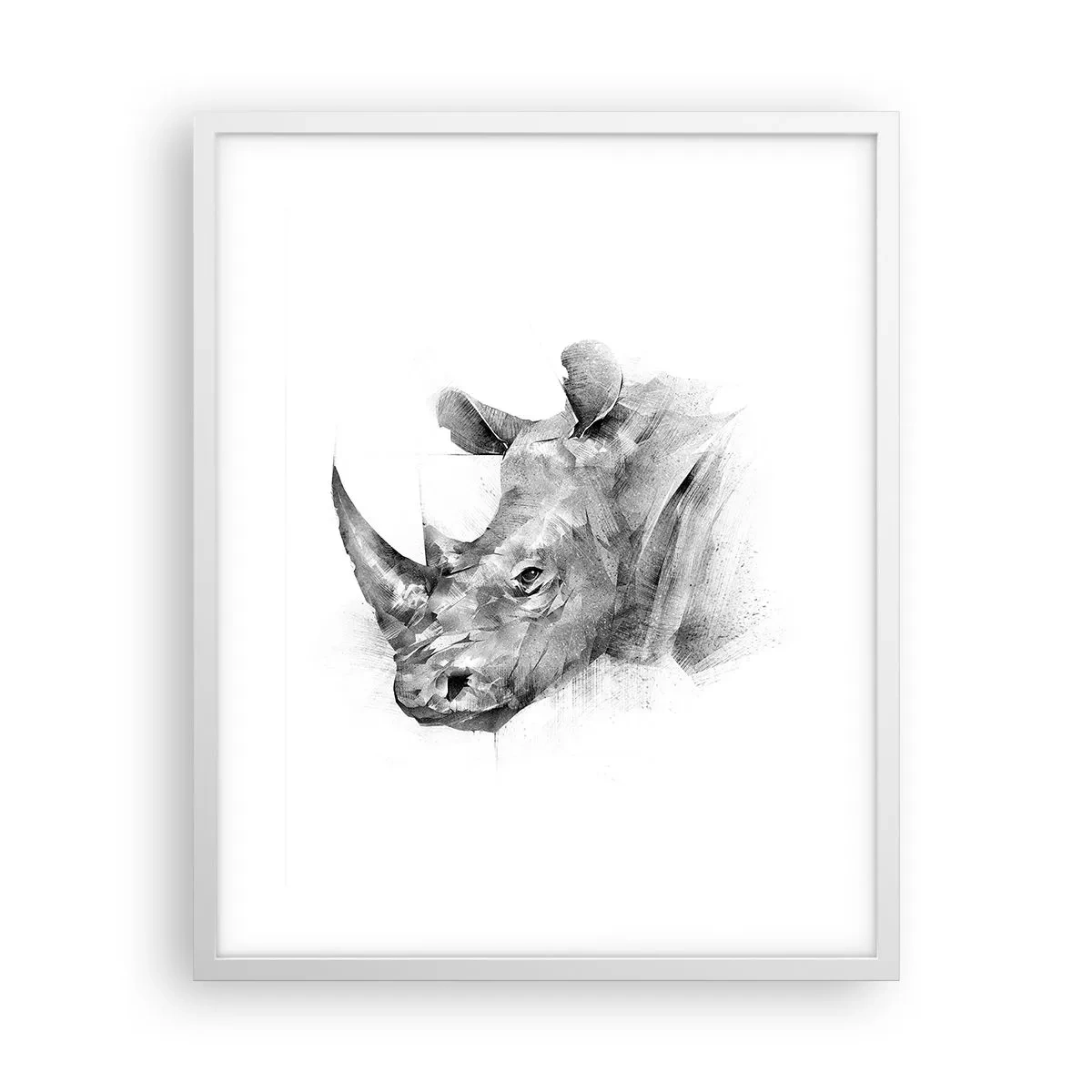 Póster en marco blanco - Retrato africano - 40x50 cm