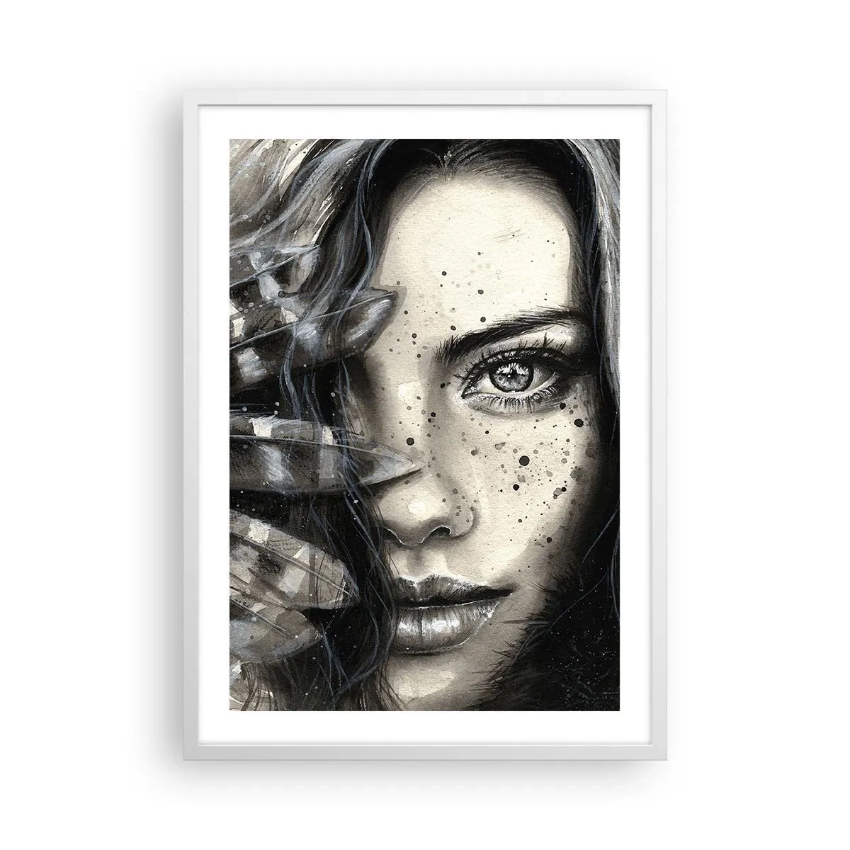 Póster en marco blanco - Belleza salvaje - 50x70 cm