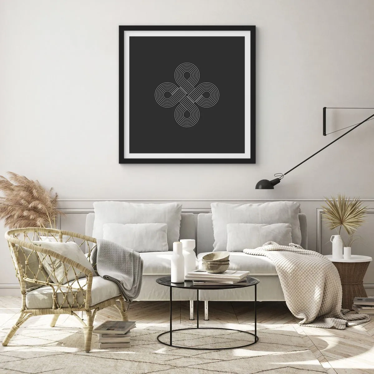 Póster en marco negro - El espíritu celta - 60x60 cm