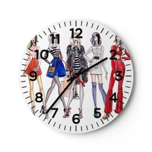 Reloj de pared - Reloj de vidrio - Every week Fashion Week - 40x40 cm