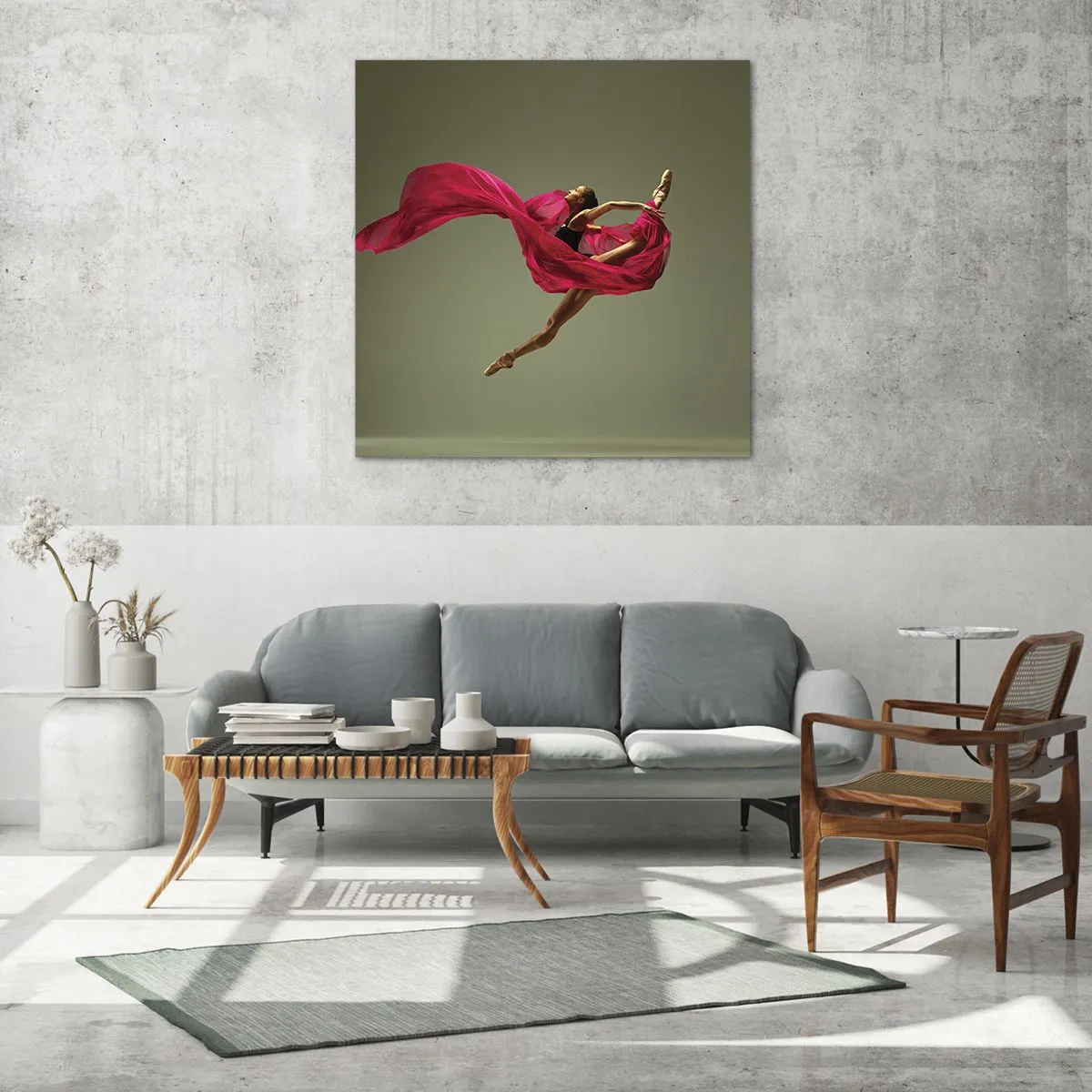 Cuadro sobre vidrio - Impresiones sobre Vidrio - Llama danzante - 70x70 cm