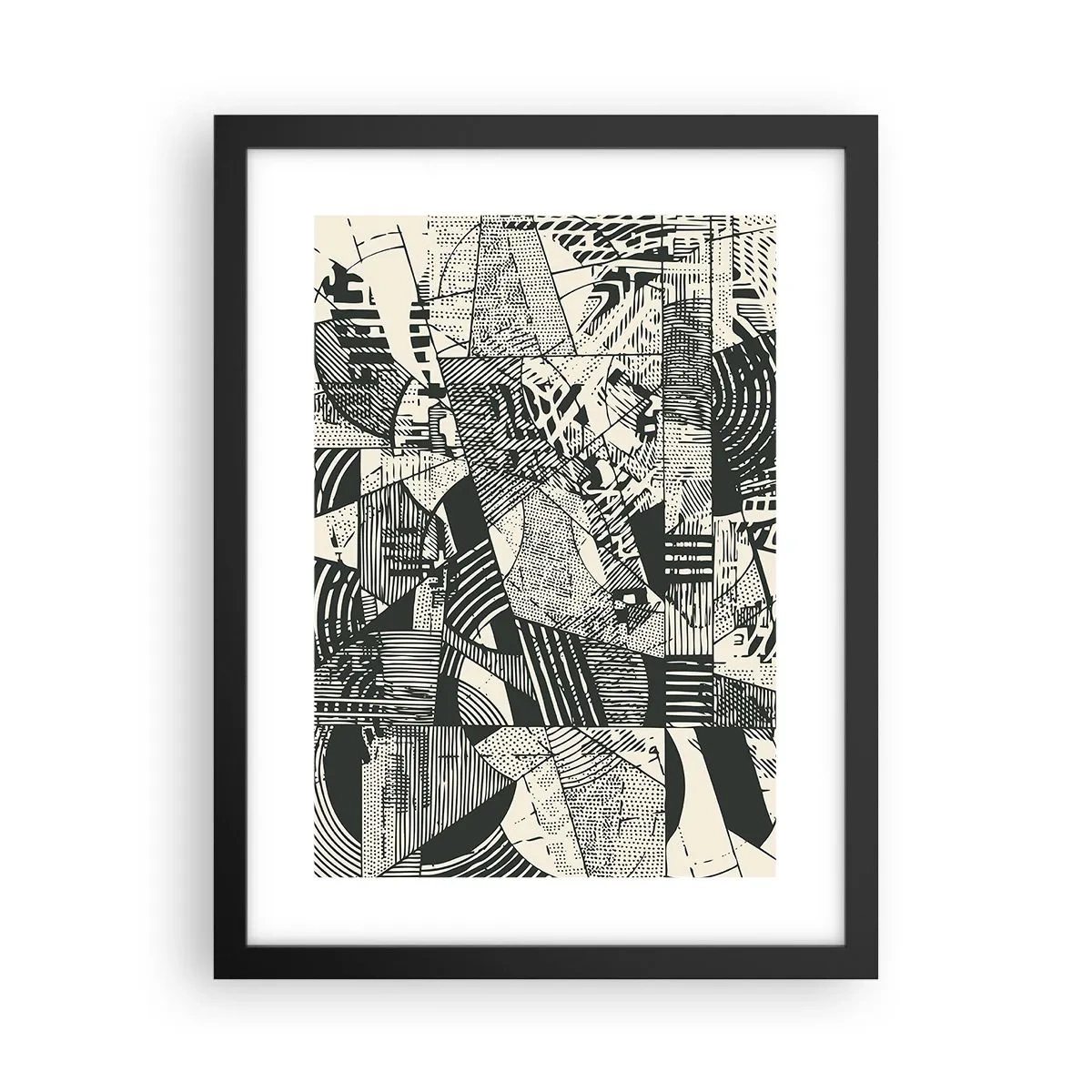 Póster en marco negro - La dinámica del presente - 30x40 cm