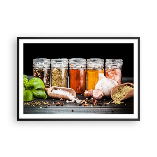 Póster en marco negro - Para que la vida sepa bien - 91x61 cm