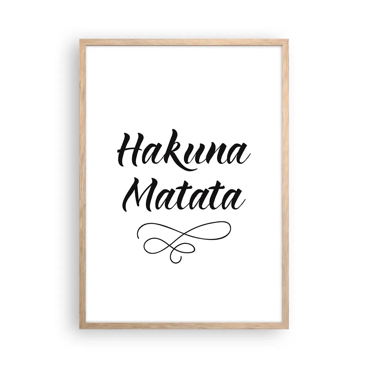 Póster en marco roble claro - El mejor consejo - 50x70 cm