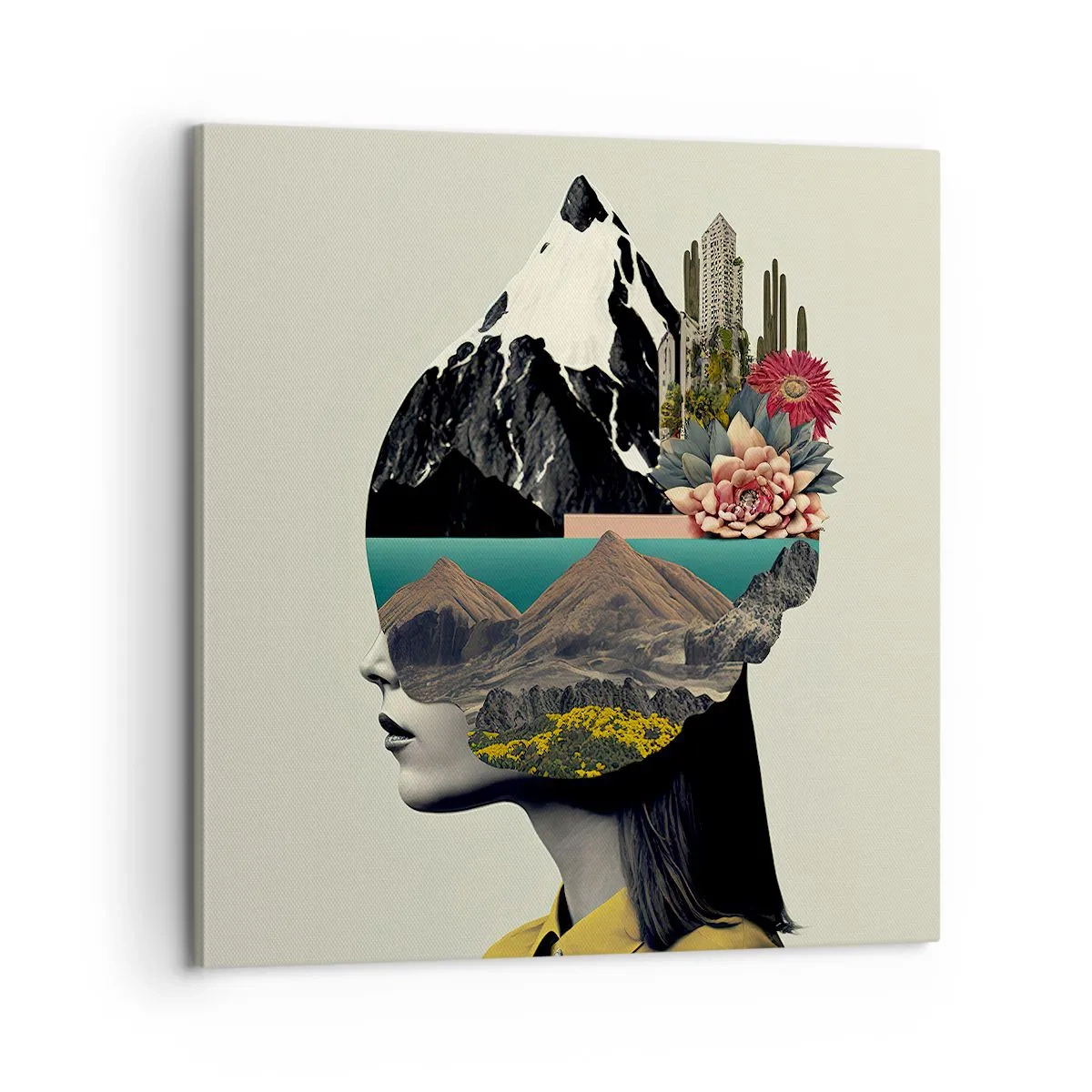 Cuadro sobre lienzo - Impresión de Imagen - La mujer, siempre un misterio - 60x60 cm