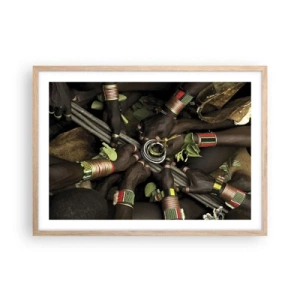 Póster en marco roble claro - Estamos juntos - 70x50 cm