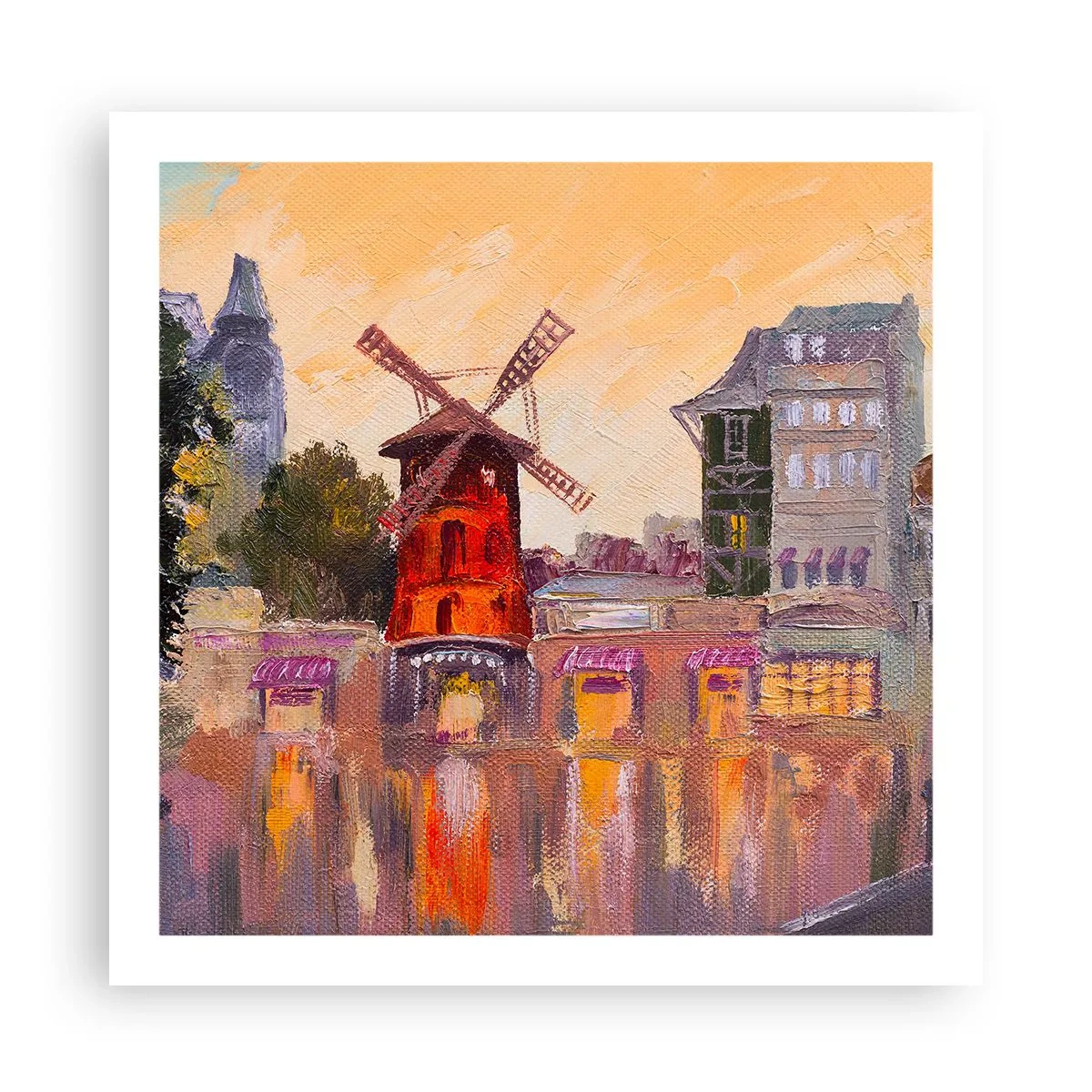 Póster - Iconos parisinos - Moulin Rouge - 60x60 cm