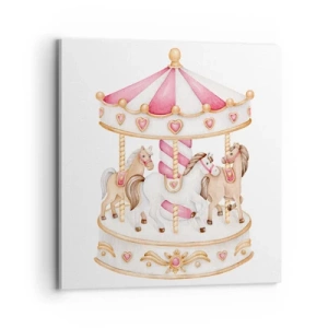 Cuadro sobre lienzo - Impresión de Imagen - El dulce mundo de la infancia - 70x70 cm