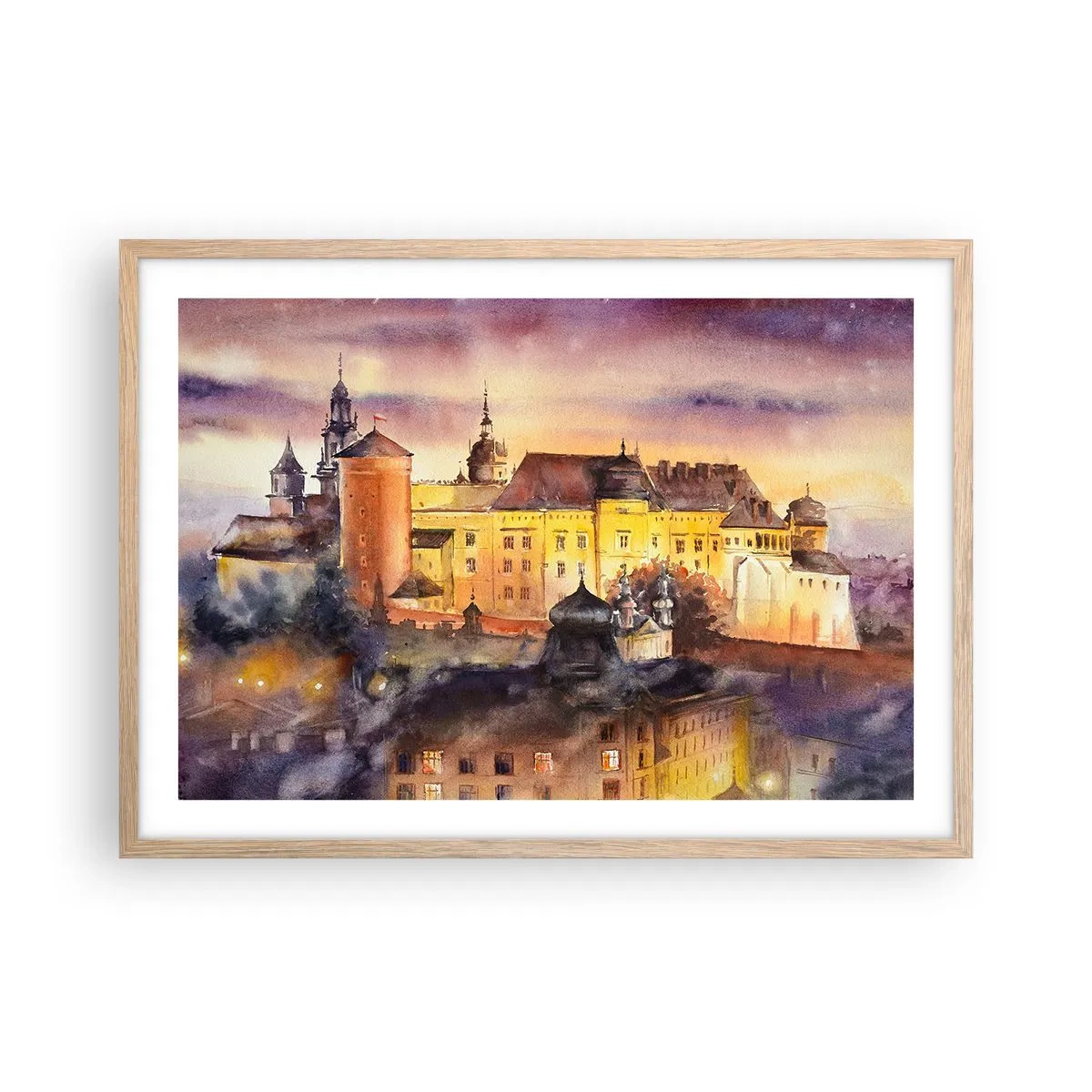 Póster en marco roble claro - Una historia y un cuento - 70x50 cm