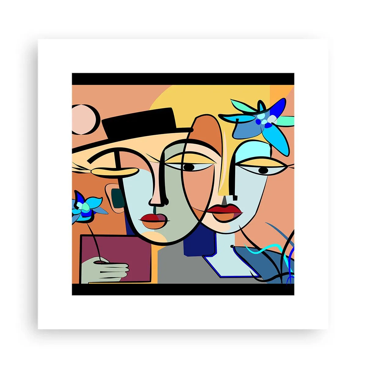 Póster - Randez vous de Picasso - 30x30 cm