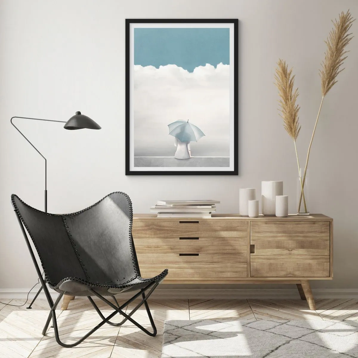 Póster en marco negro - En el límite de la realidad y los sueños - 30x40 cm