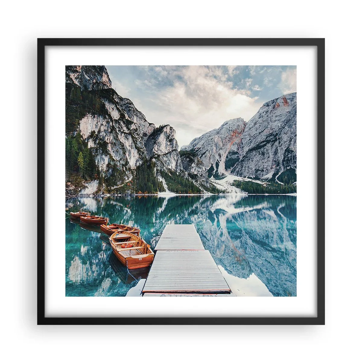 Póster en marco negro - Te mostraremos la fuente de la belleza - 50x50 cm