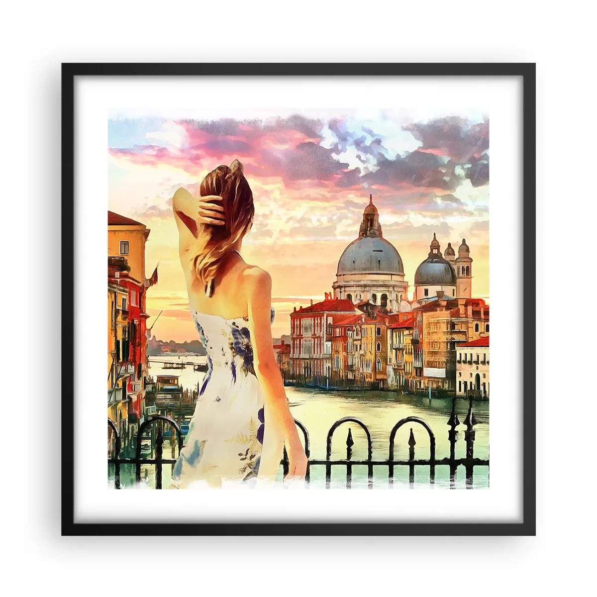 Póster en marco negro - Escapada de fin de semana - 50x50 cm