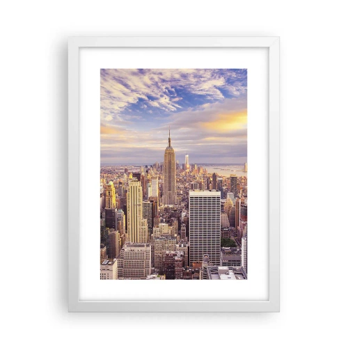 Póster en marco blanco - Alcanzar las nubes - 30x40 cm