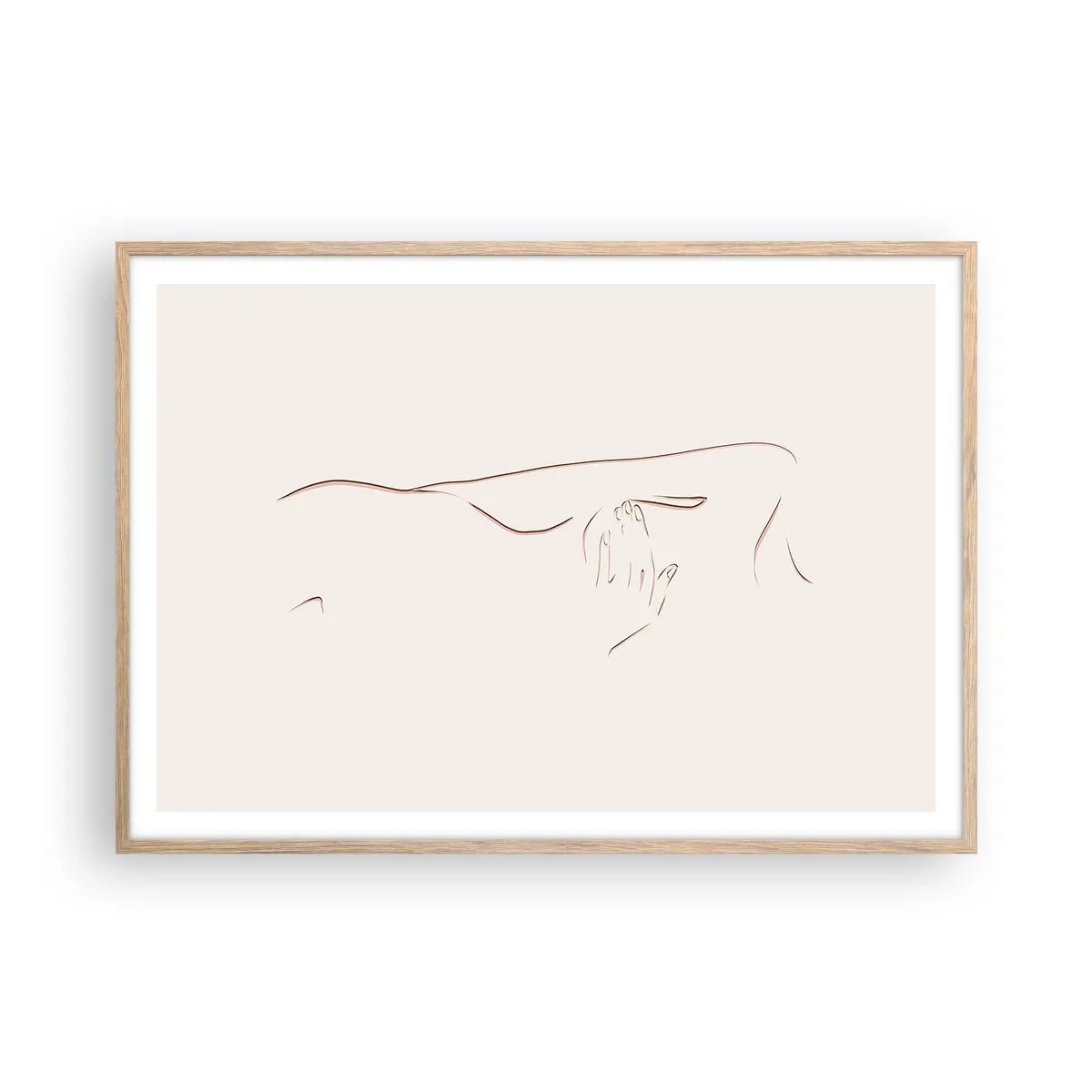 Póster en marco roble claro - La forma del deseo - 100x70 cm