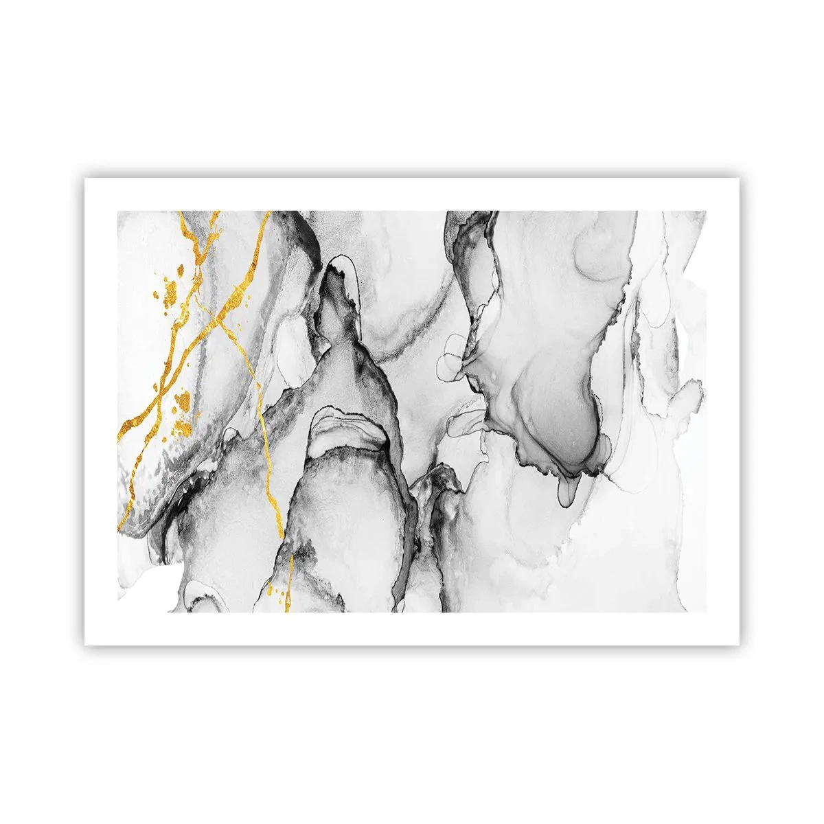 Póster - Composición con motivo de oro - 70x50 cm