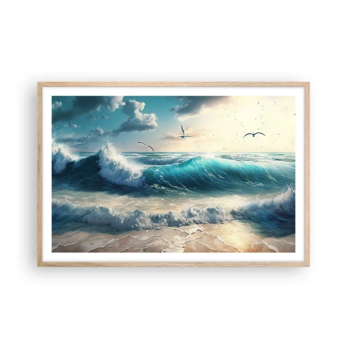 Póster en marco roble claro - La brisa solo para ti - 91x61 cm