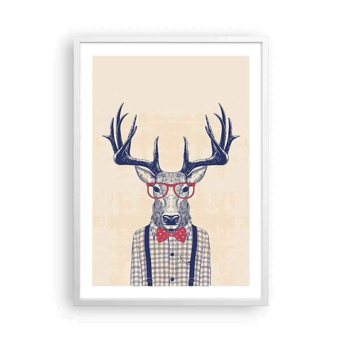 Póster en marco blanco - Una extravagancia lúdica - 50x70 cm