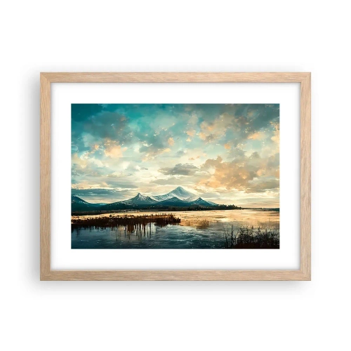 Póster en marco roble claro - Bajo la protección del cielo - 40x30 cm