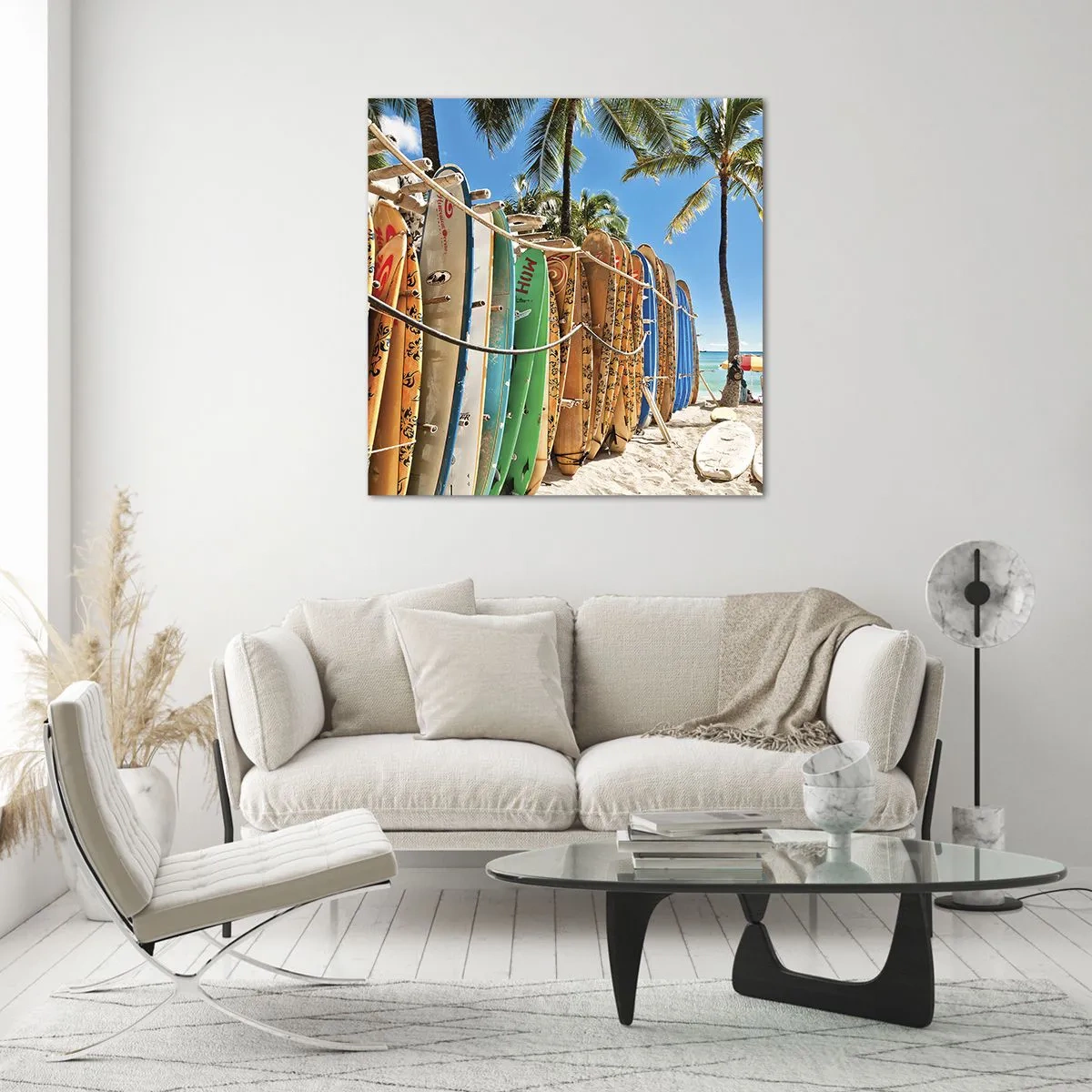 Cuadro sobre vidrio - Impresiones sobre Vidrio - Diversión soleada - 70x70 cm