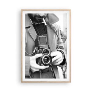 Póster en marco roble claro - En estilo retro - 61x91 cm