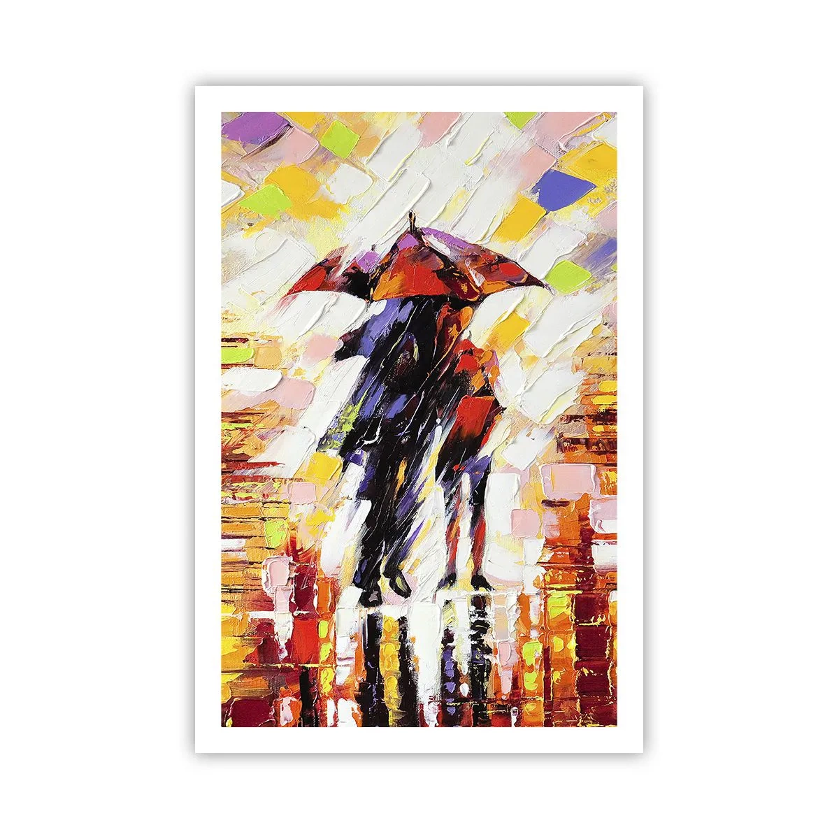 Póster - Juntos a través de la noche y la lluvia - 61x91 cm