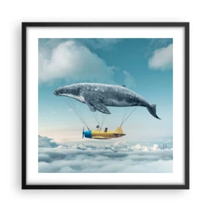 Póster en marco negro - ¿Por qué no? - 50x50 cm