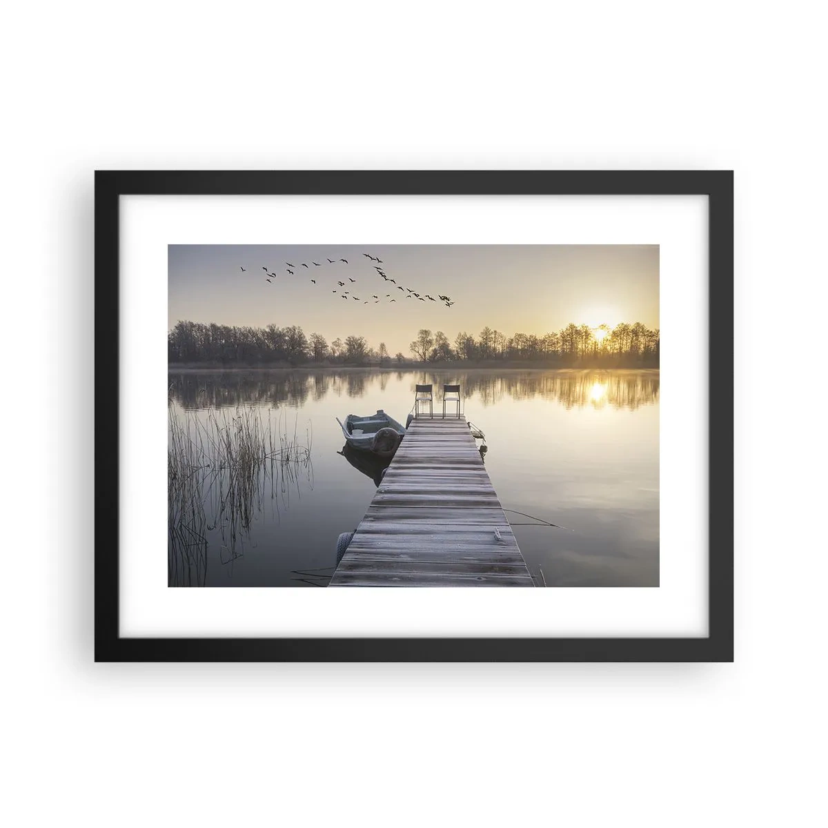 Póster en marco negro - Volveré en un rato - 40x30 cm