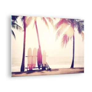 Cuadro sobre vidrio - Impresiones sobre Vidrio - Va a ser un gran día. - 70x50cm - Va a ser un gran día - Decoración de pared moderna para salón y dormitorio ARTTOR