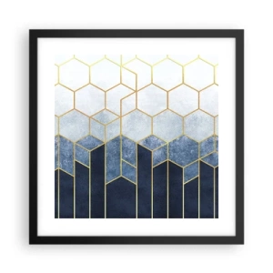 Póster en marco negro - Composición rítmica visual - 40x40 cm