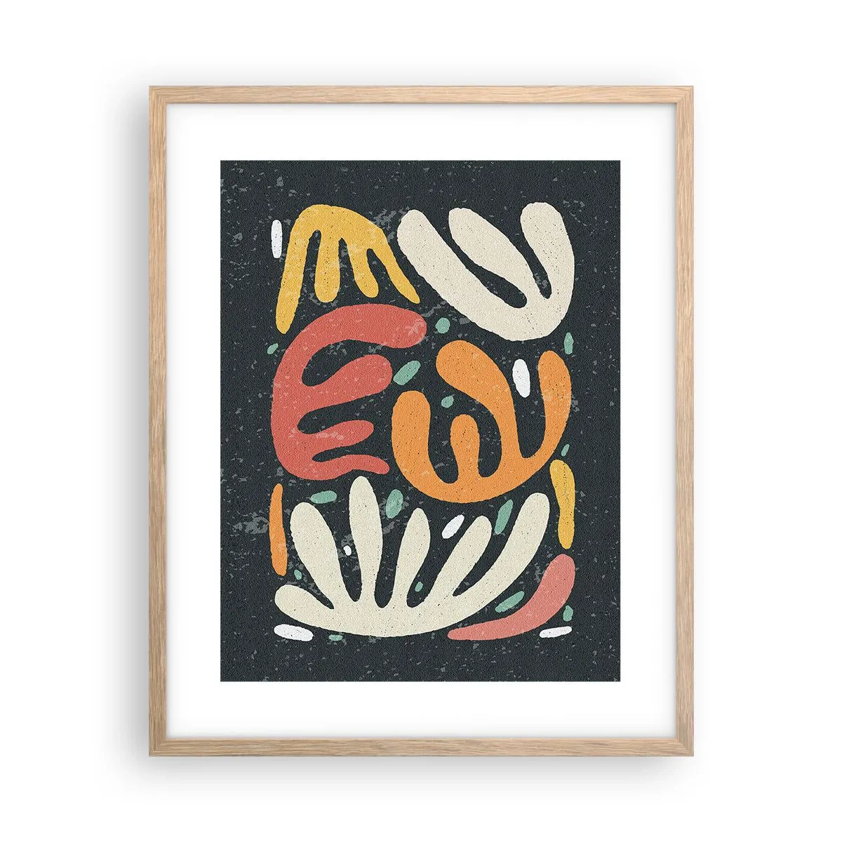 Póster en marco roble claro - Composición - Estoy a punto de atraparte - 40x50 cm