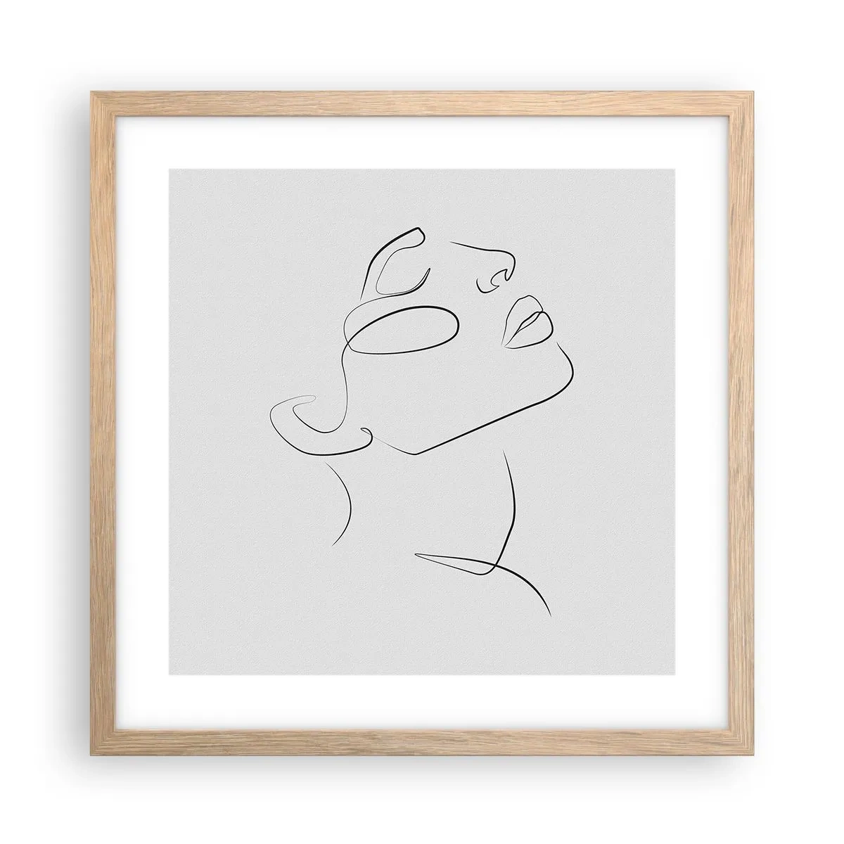 Póster en marco roble claro - Meandros de un sueño - 40x40 cm