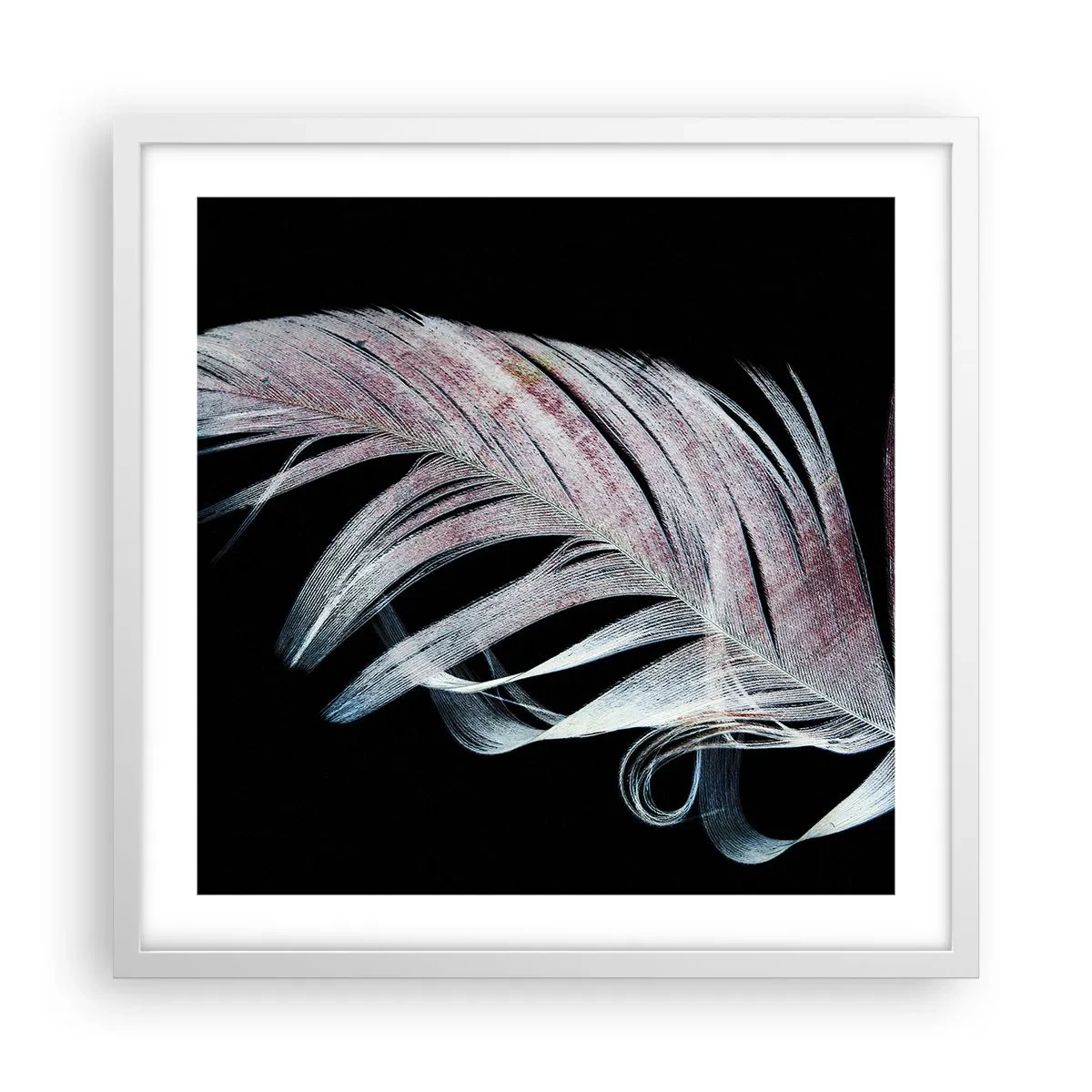 Póster en marco blanco - Piensa en el tacto - 50x50 cm