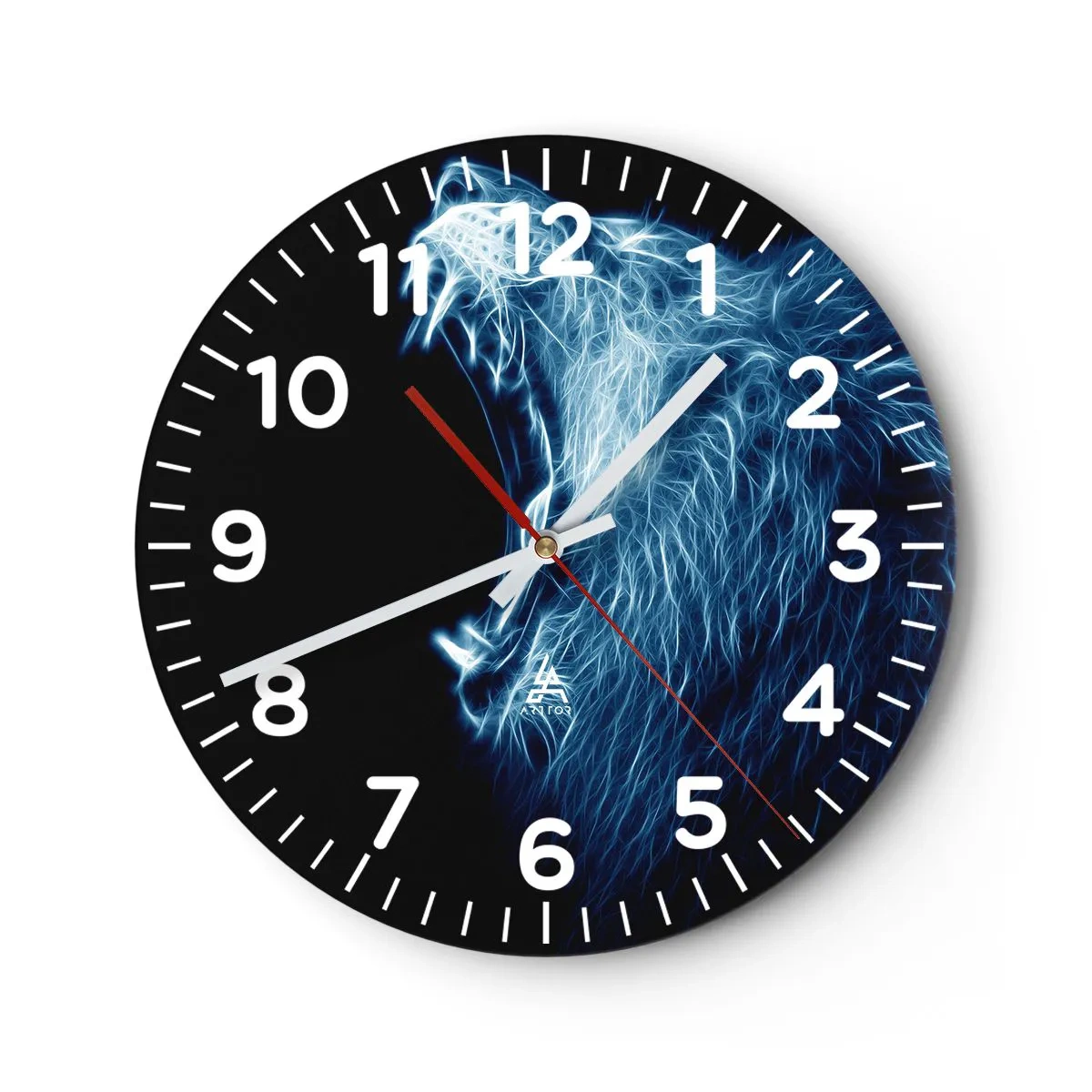 Reloj de pared - Reloj de vidrio - La furia del rey - 30x30 cm