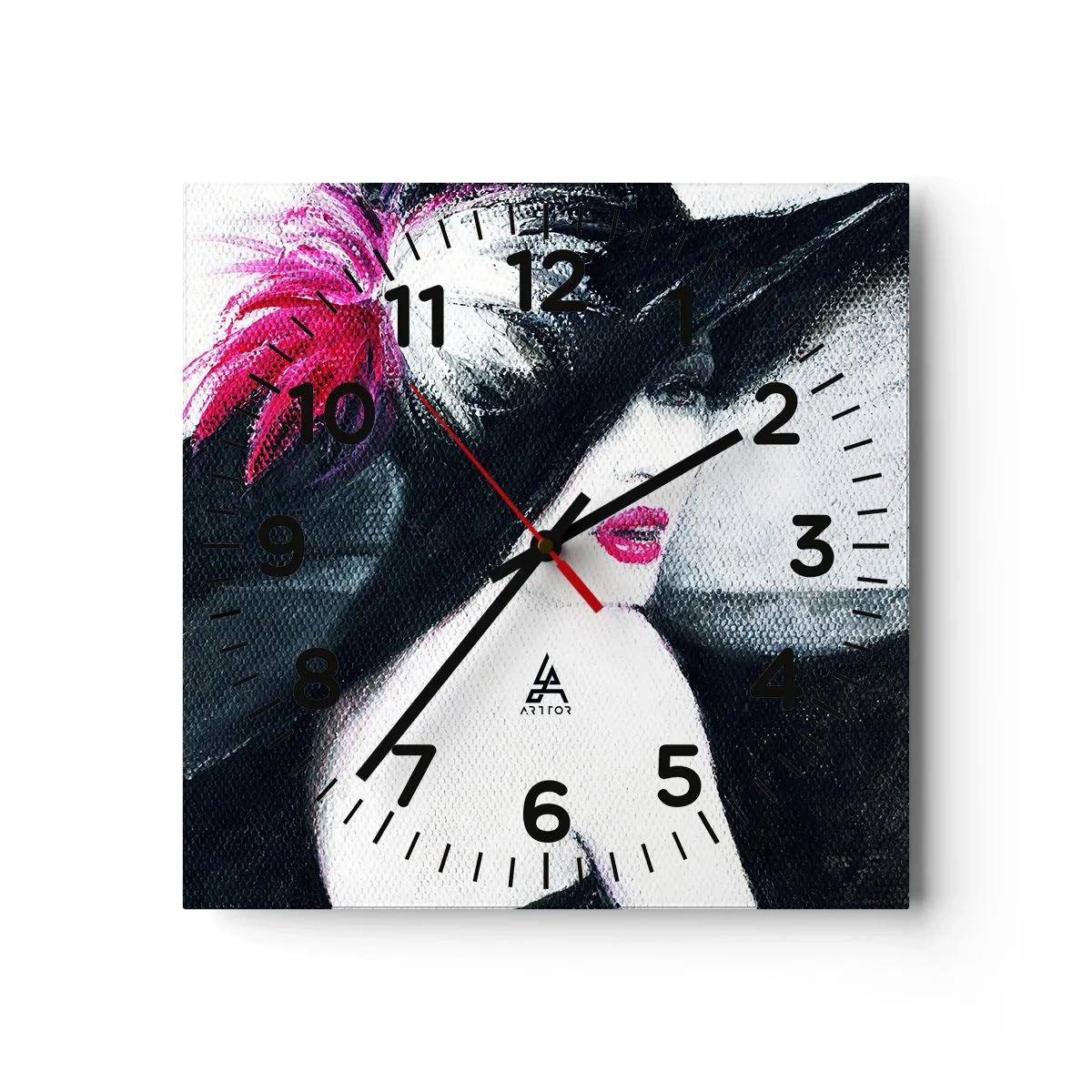Reloj de pared - Reloj de vidrio - Siempre un misterio - 40x40 cm