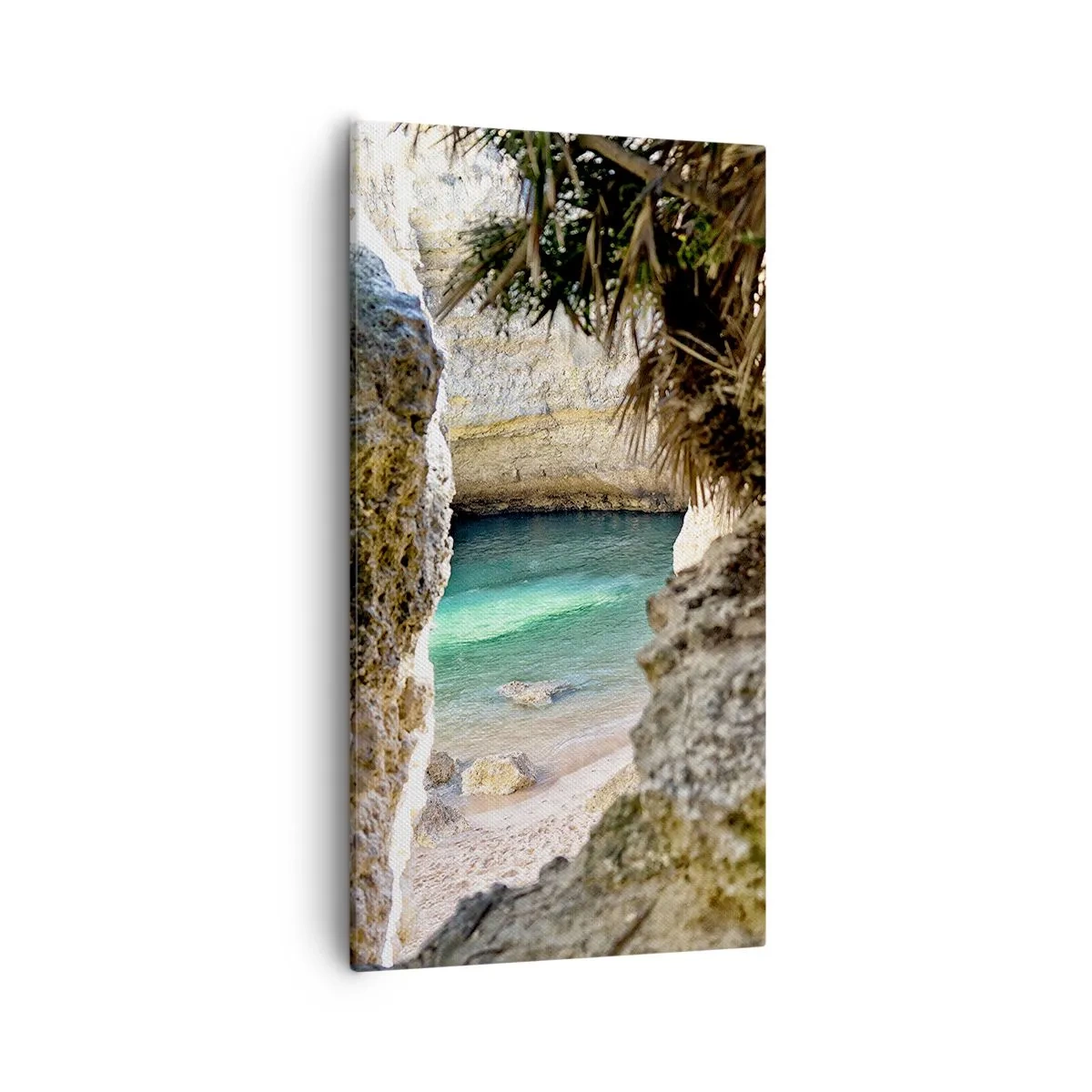 Cuadro sobre lienzo - Impresión de Imagen - Bahía turquesa - 55x100 cm