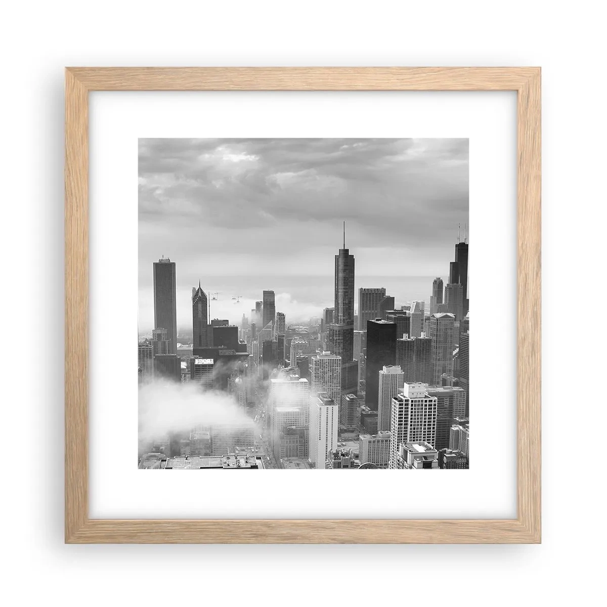 Póster en marco roble claro - Paisaje americano - 30x30 cm