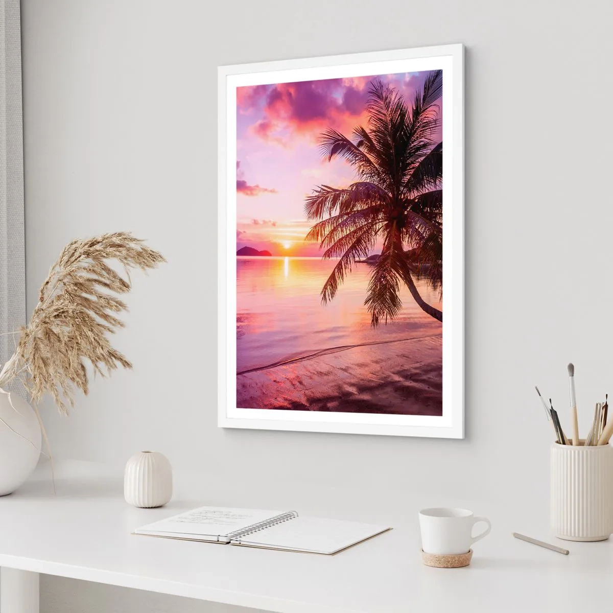 Póster en marco blanco - Hermosura hasta el horizonte - 30x40 cm