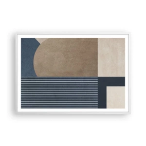 Póster en marco blanco - Composición de sencillez y redondez - 100x70 cm