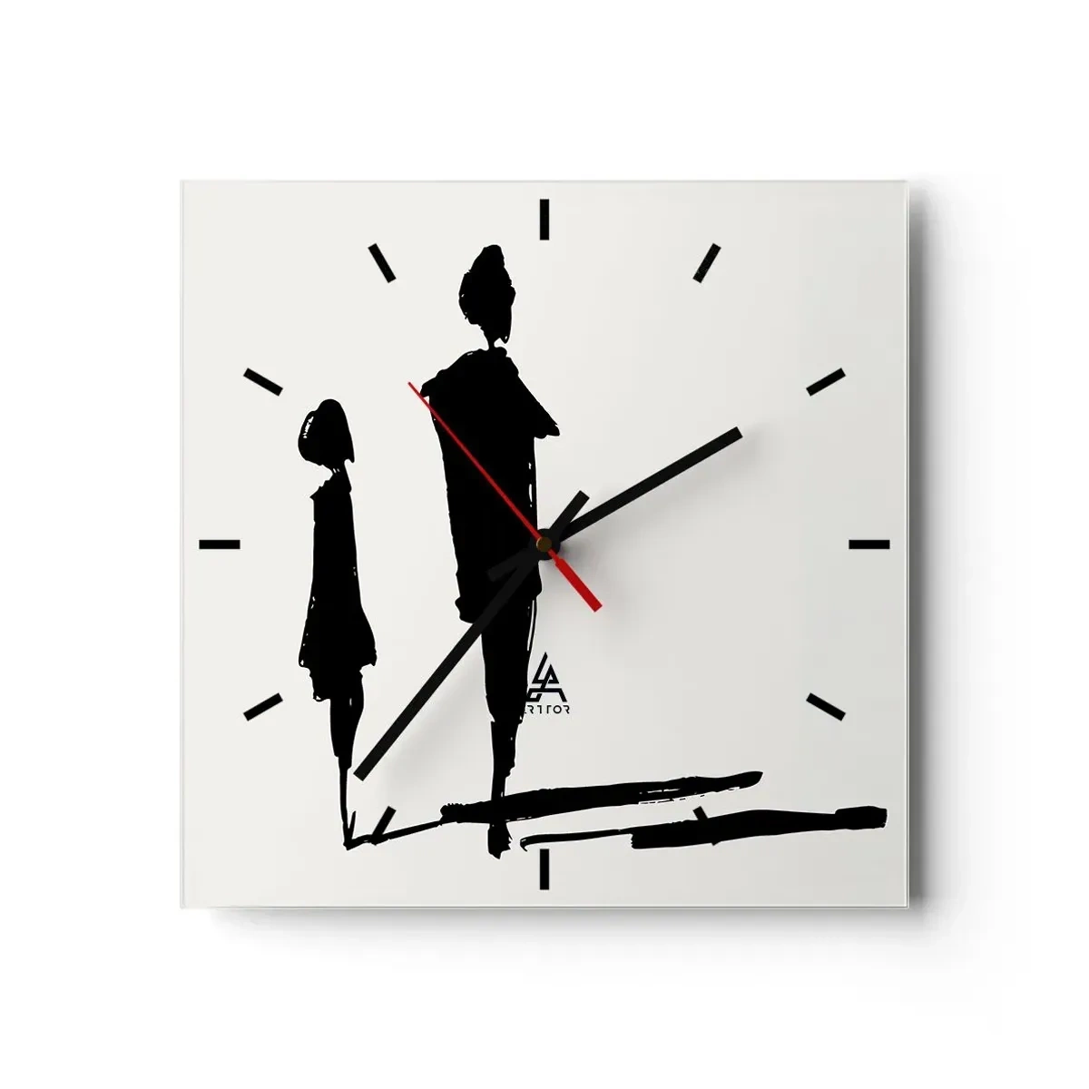 Reloj de pared - Reloj de vidrio - ¿Seguro que juntos? - 40x40 cm