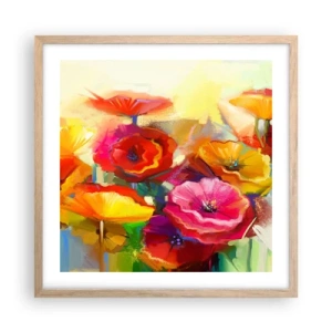 Póster en marco roble claro - No solo rojo - 50x50 cm